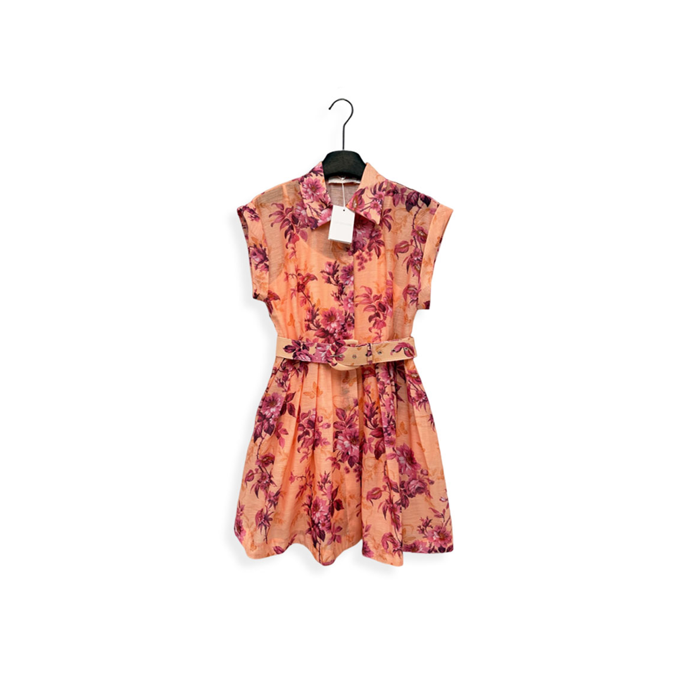 ZIMMERMANN FLORAL COTTON MIDI-DRESS 